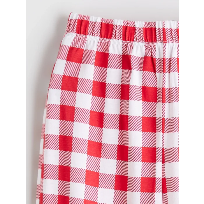 LCW Kids Pembe Bisiklet Yaka Çilek Baskılı Kız Çocuk Pijama Takımı