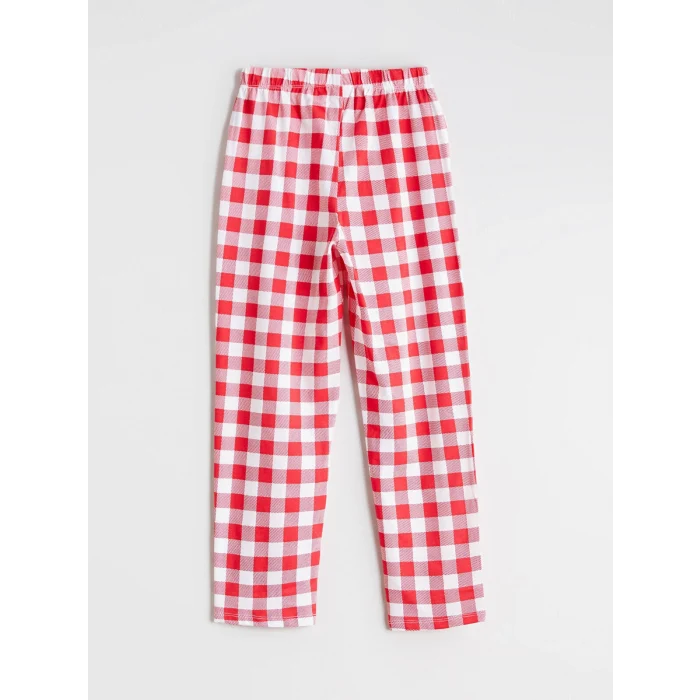 LCW Kids Pembe Bisiklet Yaka Çilek Baskılı Kız Çocuk Pijama Takımı