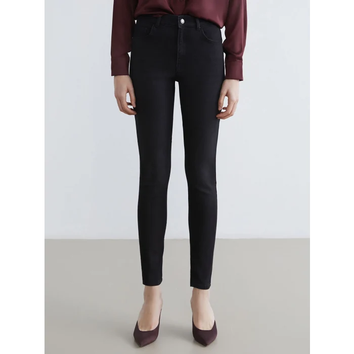 LCW Jeans Siyah Jüpiter Süper Skinny Fit Kadın Jean Pantolon