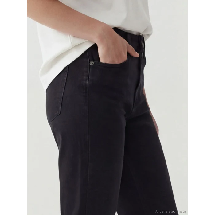 LCW Jeans Siyah Mom Fit Kadın Jean Pantolon