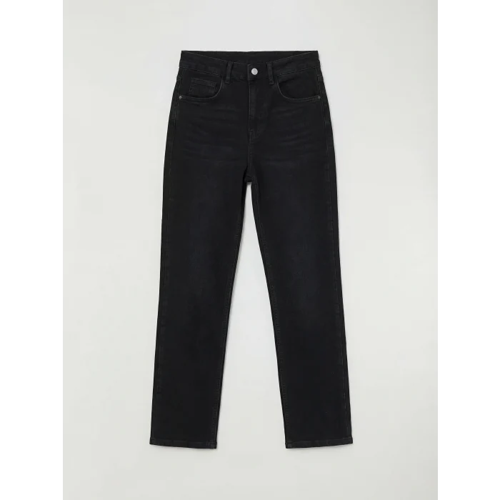 LCW Jeans Siyah Mom Fit Kadın Jean Pantolon