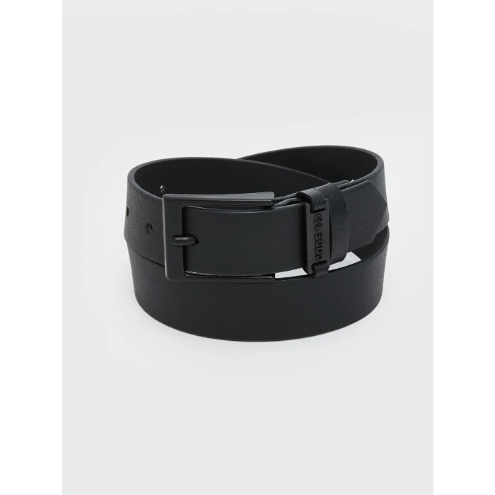 LCW ACCESSORIES Siyah Deri Görünümlü Erkek Çocuk Kemer