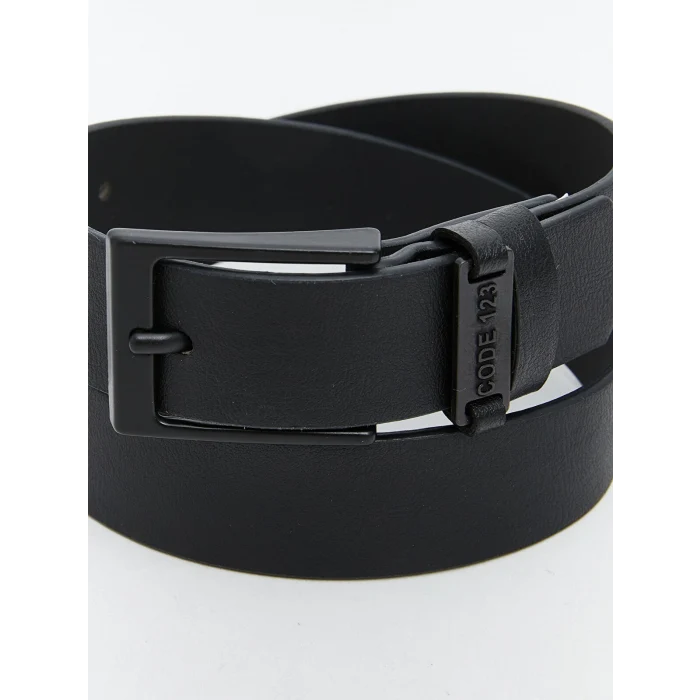 LCW ACCESSORIES Siyah Deri Görünümlü Erkek Çocuk Kemer