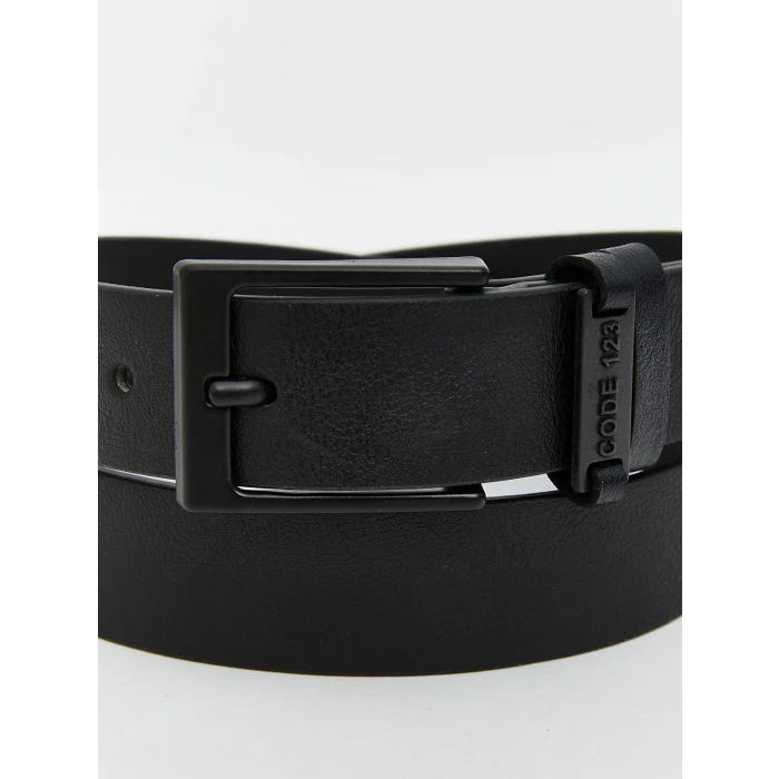 LCW ACCESSORIES Siyah Deri Görünümlü Erkek Çocuk Kemer