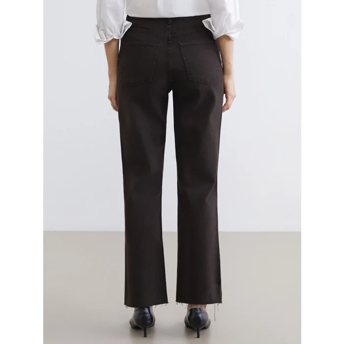 LCW Jeans Kahverengi Straight Fit Kadın Jean Pantolon