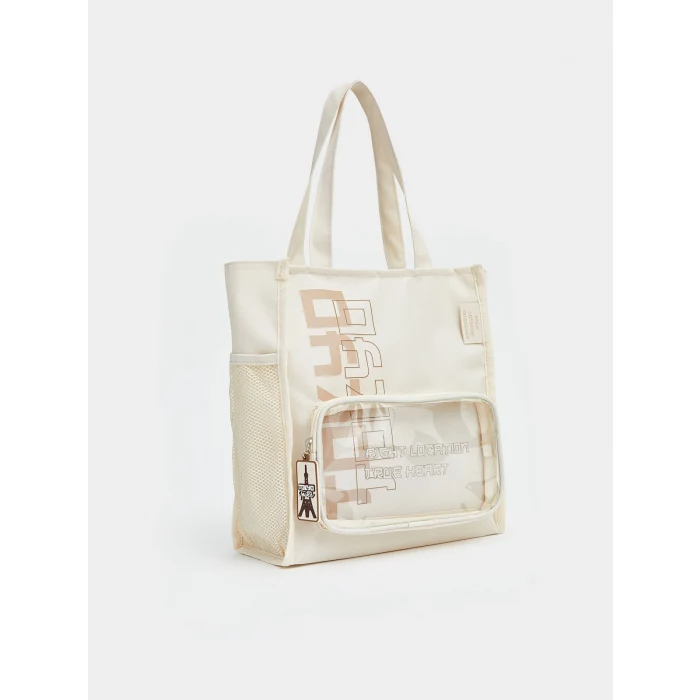 LCW ACCESSORIES Bej Baskılı Kız Çocuk Sırt Çantası