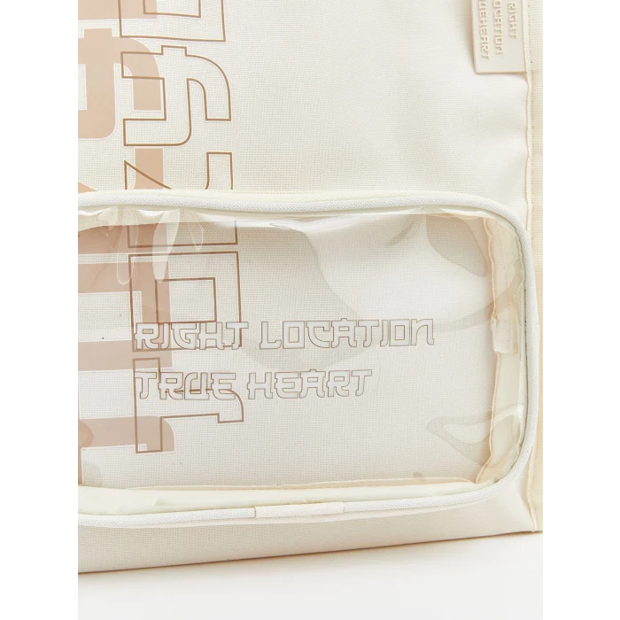 LCW ACCESSORIES Bej Baskılı Kız Çocuk Sırt Çantası