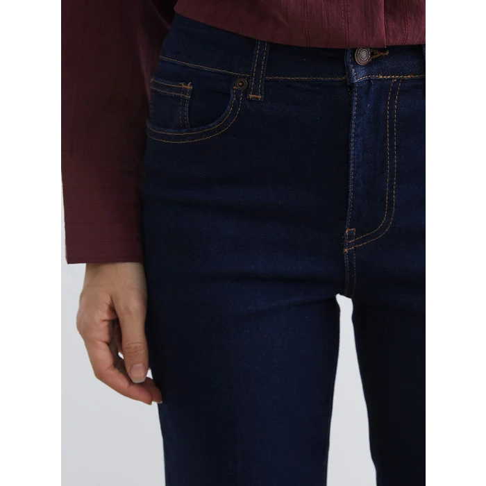 LCW Jeans Siyah Yüksek Bel Flare Kadın Jean Pantolon