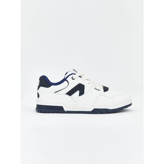 LCW STEPS Beyaz Deri Görünümlü Erkek Çocuk Spor Ayakkabı