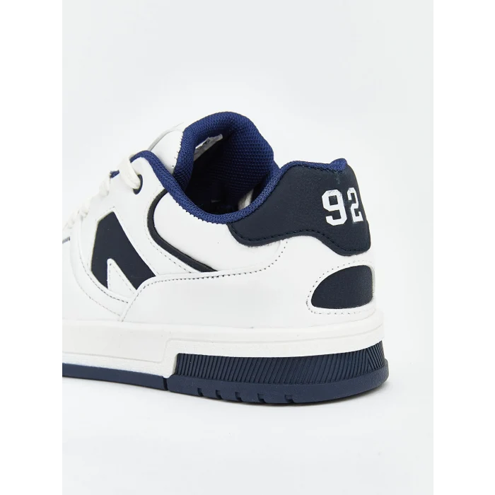 LCW STEPS Beyaz Deri Görünümlü Erkek Çocuk Spor Ayakkabı