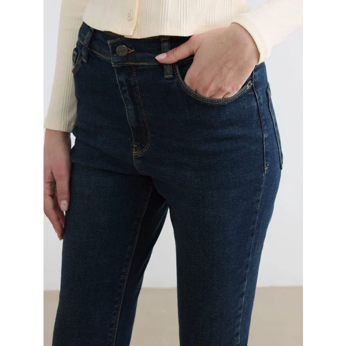 LCW Jeans İndigo Yüksek Bel Süper Skinny Fit Kadın Jean Pantolon