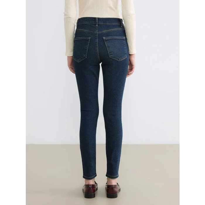 LCW Jeans İndigo Yüksek Bel Süper Skinny Fit Kadın Jean Pantolon