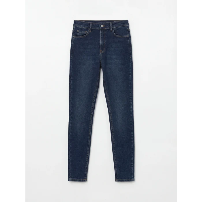 LCW Jeans İndigo Yüksek Bel Süper Skinny Fit Kadın Jean Pantolon