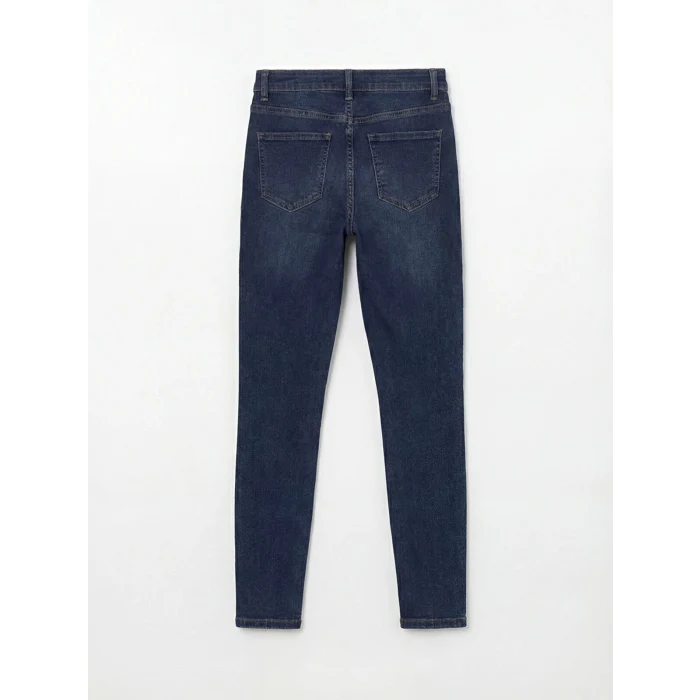 LCW Jeans İndigo Yüksek Bel Süper Skinny Fit Kadın Jean Pantolon