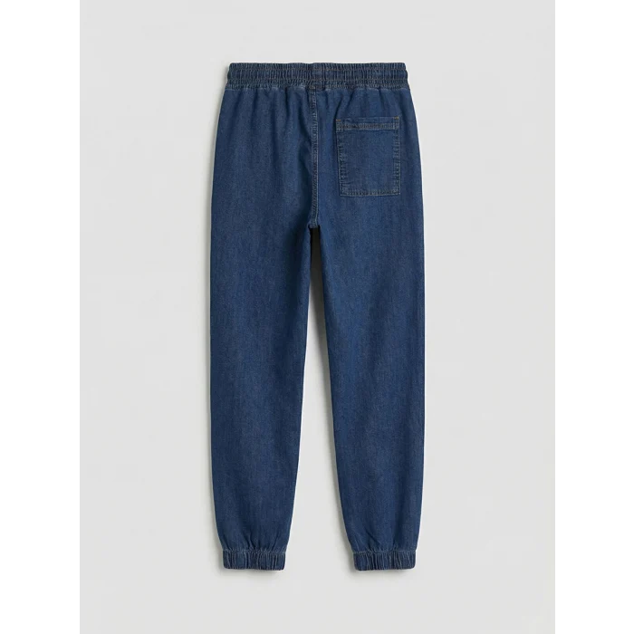 LCW Kids İndigo Beli Lastikli Erkek Çocuk Jogger Jean Pantolon