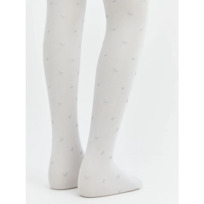 LCW Kids Gri Baskılı Kız Çocuk İnce Külotlu Çorap 2li