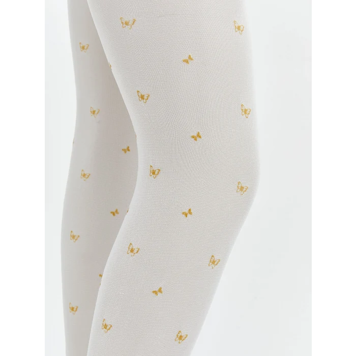 LCW Kids Gri Baskılı Kız Çocuk İnce Külotlu Çorap 2li