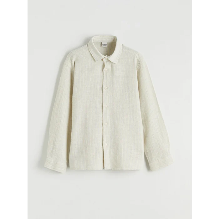 LCW Kids Mavi Uzun Kollu Erkek Çocuk Poplin Gömlek