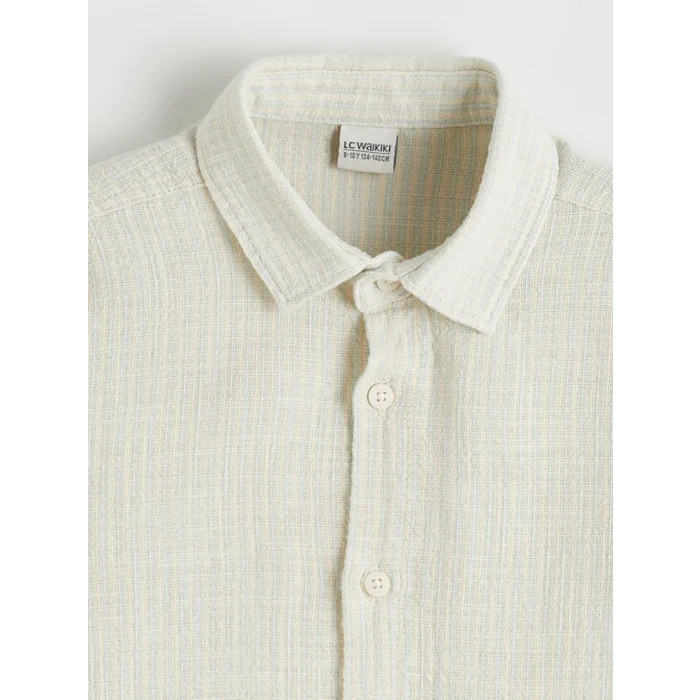 LCW Kids Mavi Uzun Kollu Erkek Çocuk Poplin Gömlek