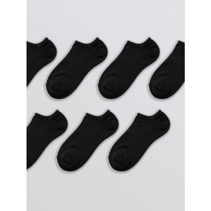 LCW ACCESSORIES Siyah Erkek Sneaker Çorap 7li