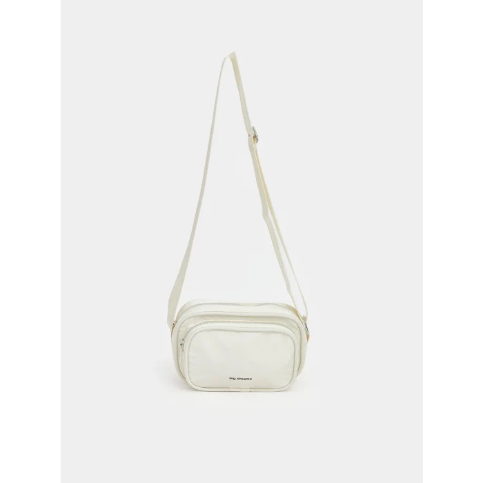 LCW ACCESSORIES Ekru Baskılı Kız Çocuk Omuz Çantası