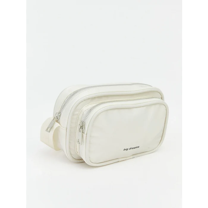 LCW ACCESSORIES Ekru Baskılı Kız Çocuk Omuz Çantası