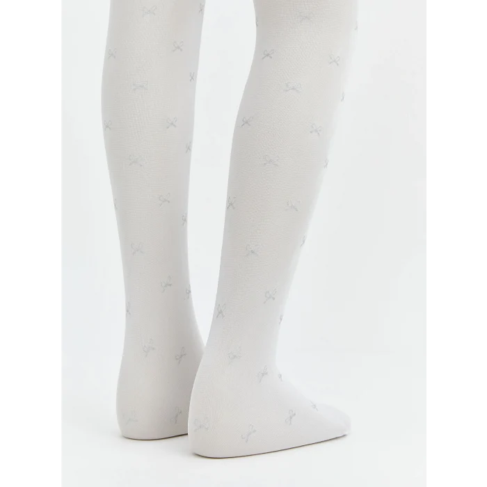 LCW Kids Beyaz Fiyonk Detaylı Kız Çocuk İnce Külotlu Çorap 2li