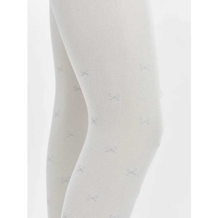 LCW Kids Beyaz Fiyonk Detaylı Kız Çocuk İnce Külotlu Çorap 2li