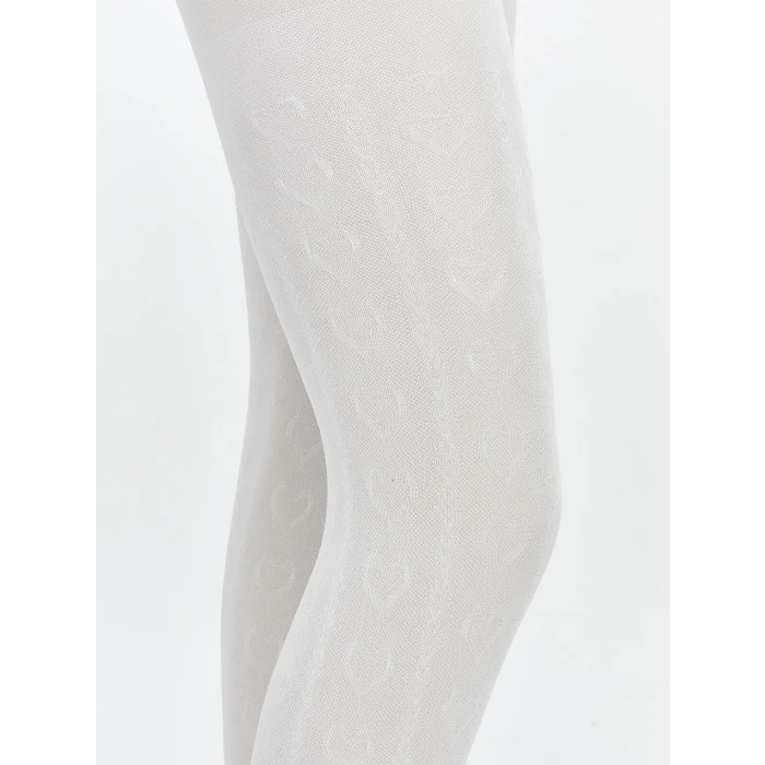 LCW Kids Beyaz Desenli Kız Çocuk İnce Külotlu Çorap 2li