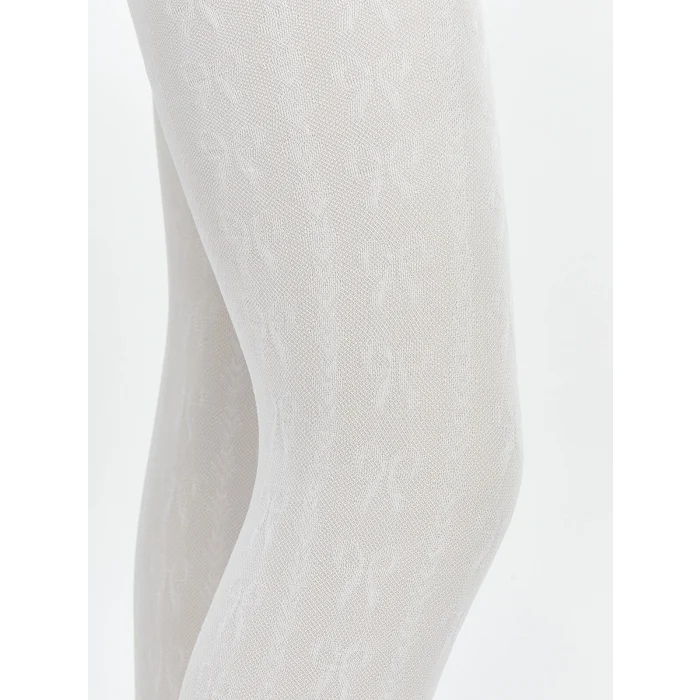 LCW Kids Beyaz Desenli Kız Çocuk İnce Külotlu Çorap 2li