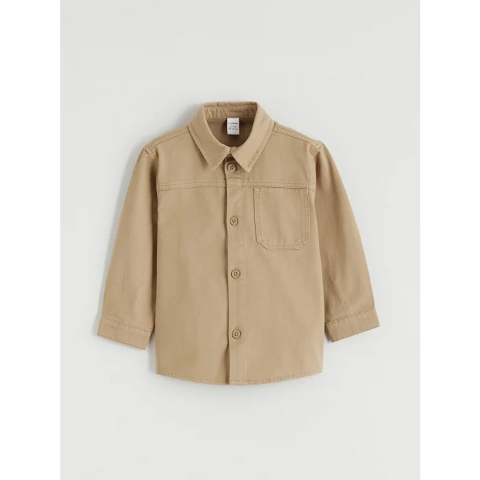 LCW Kids Bej Erkek Çocuk Gabardin Gömlek ve Pantolon