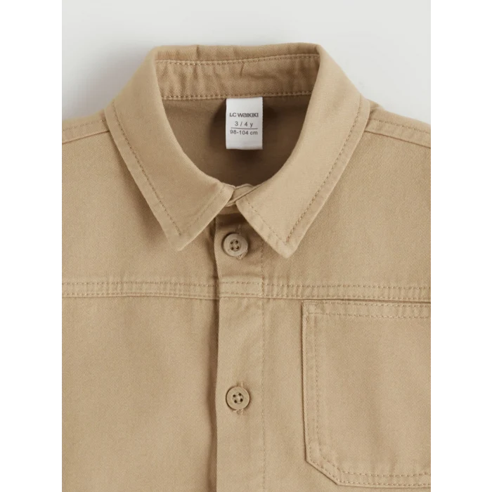LCW Kids Bej Erkek Çocuk Gabardin Gömlek ve Pantolon