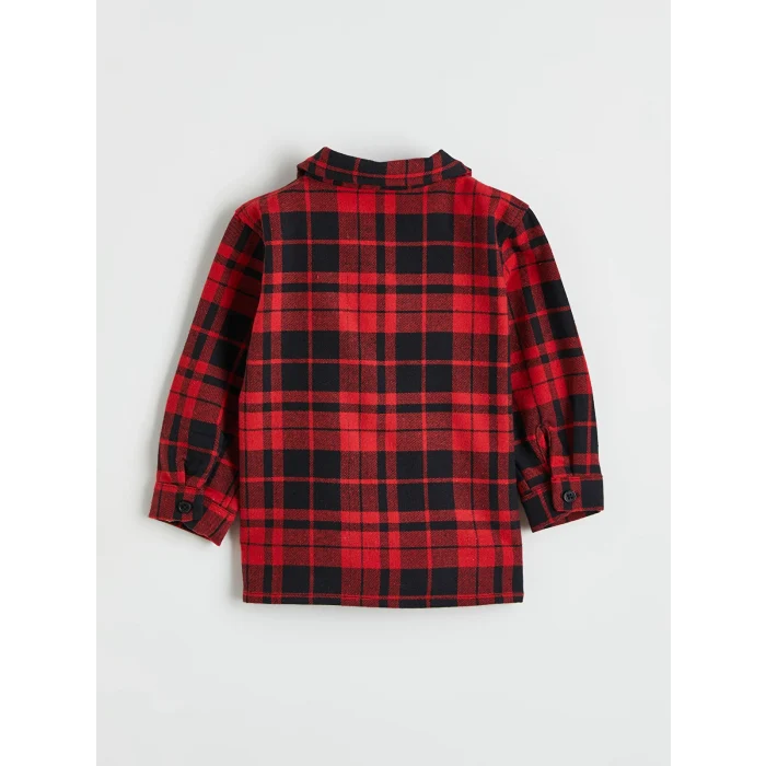LCW baby Kırmızı Ekose Erkek Bebek Gömlek ve Pantolon