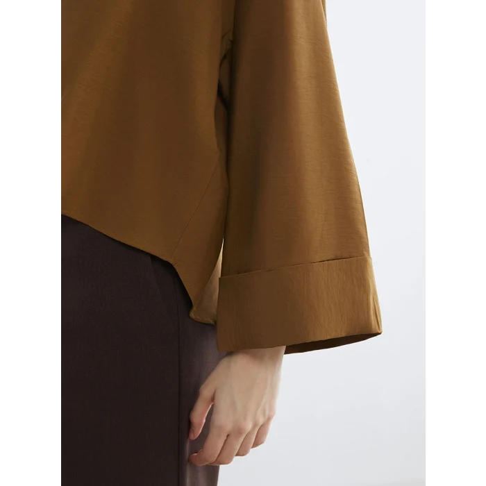 LCW Vision Kahverengi Oversize Kadın Gömlek