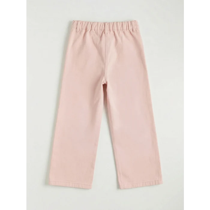LCW Kids Pembe Beli Lastikli Çiçekli Kız Çocuk Pantolon