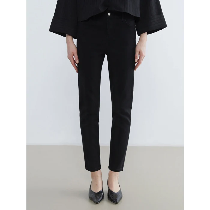 LCWAIKIKI Classic Siyah Slim Mom Kadın Jean Pantolon