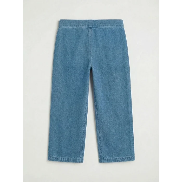 LCW baby Ekru Kız Bebek Desenli Bluz ve Jean Pantolon