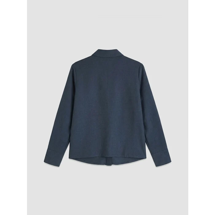 LCWAIKIKI Classic Mavi Önü Bağlamalı Kadın Gömlek