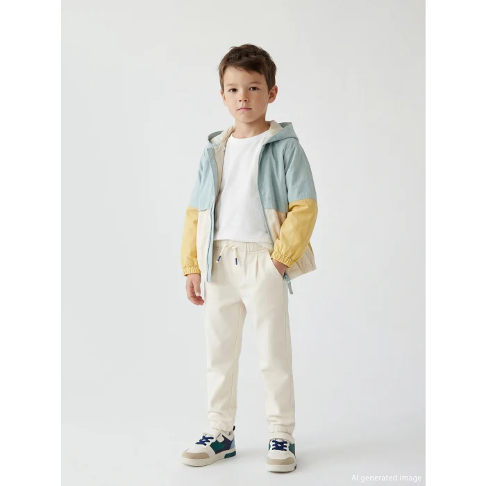 LCW Kids Bej Beli Lastikli Erkek Çocuk Pantolon