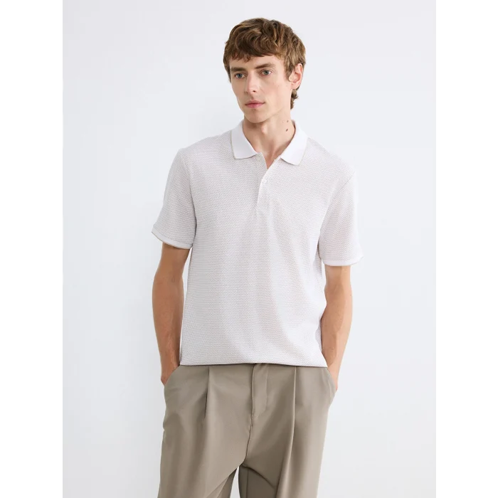 LCW Vision Beyaz Polo Yaka Pike Erkek Tişört