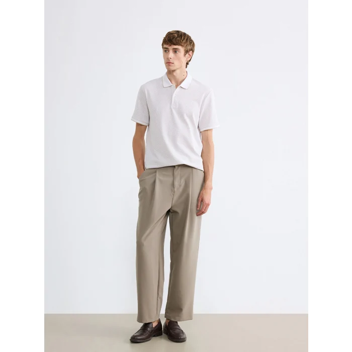 LCW Vision Beyaz Polo Yaka Pike Erkek Tişört