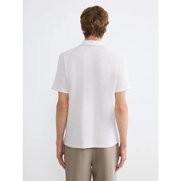 LCW Vision Beyaz Polo Yaka Pike Erkek Tişört