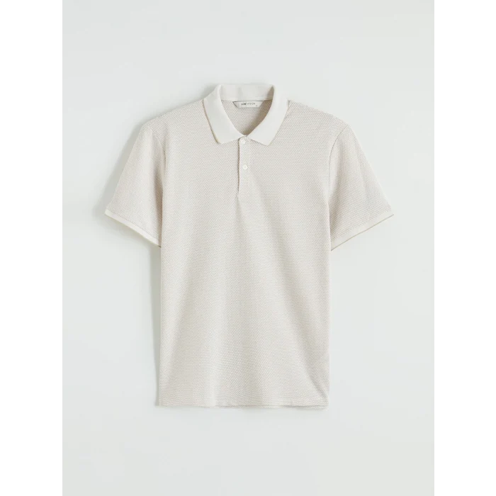 LCW Vision Beyaz Polo Yaka Pike Erkek Tişört