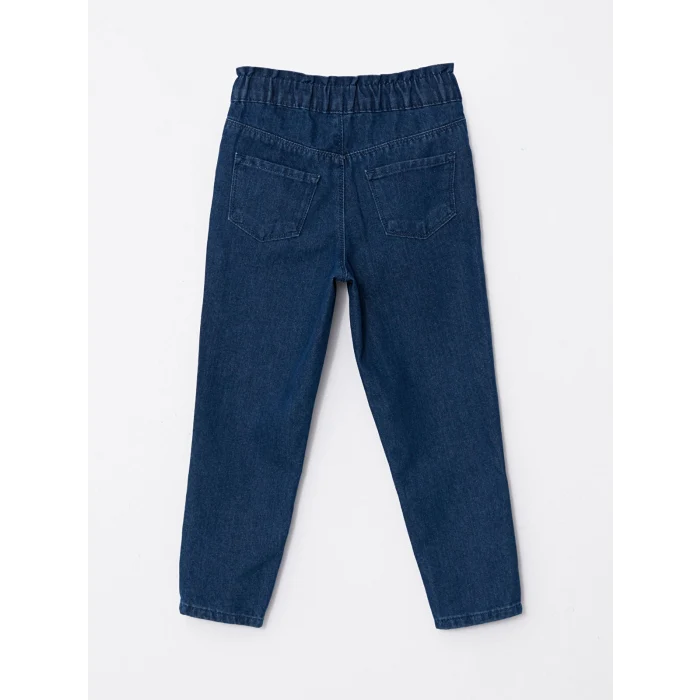 LCW Kids İndigo Paperbag Kız Çocuk Jean Pantolon