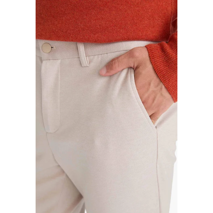 Defacto T6317AZBG609 Bej Taılored Fıt Düz Paça Pantolon