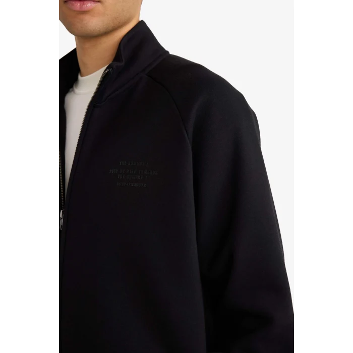 Defacto E1367AXBK81 Siyah Boxy Fit İçi Yumuşak Tüylü Sweatshirt