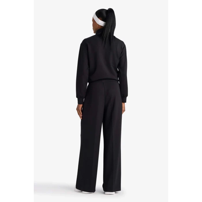 Defacto F8429AXBK81 Siyah Wide Leg Geniş Paça Standart Boy Modal Eşofman Alt