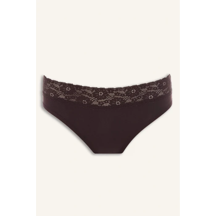 Defacto G8532AXBN277 Bordo Dantel Detaylı 3lü Külot