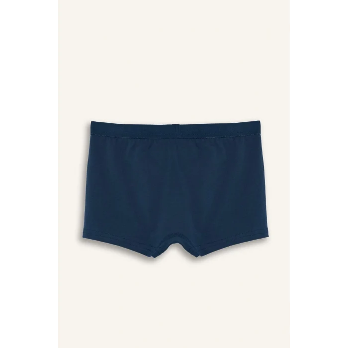 Defacto G8449A8BE358 Mavi Çizgili Penye 5li Boxer Erkek Çocuk