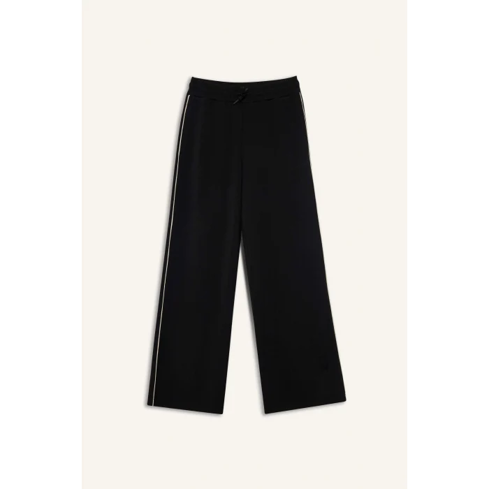 Defacto D7128AXBK81 Siyah Wide Leg Geniş Paça Standart Boy Modal Sporcu Pantolon